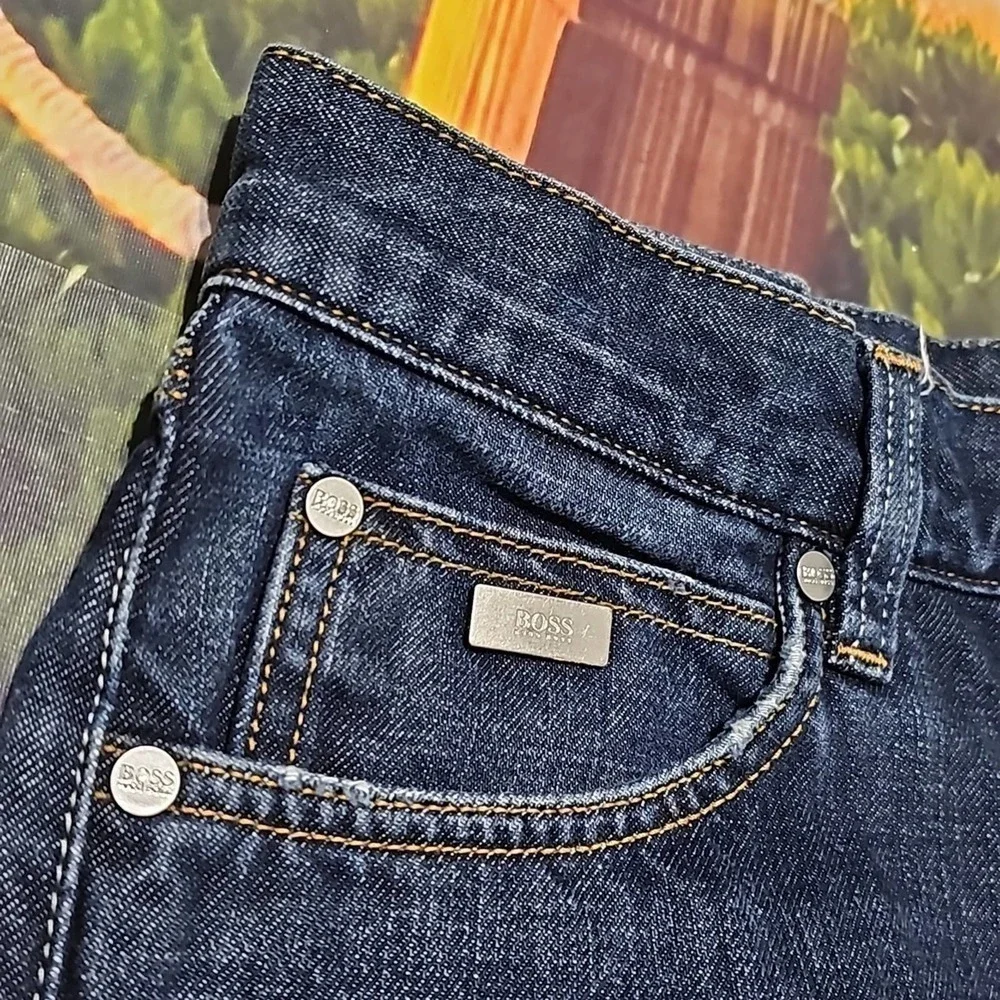 Hugo Boss Blue Straight Leg Jeans Size 28